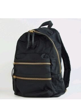 Marc by Marc Jacobs Black Backpack with Gold Hardware